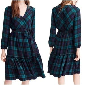 Jcrew Black Watch Tartan Plaid Dress